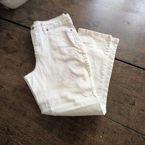 Lands' End White Jeans